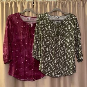 Sonoma peasant style tops, size small x 2